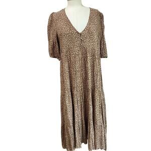Petal & Pup Leopard Print Midi Dress